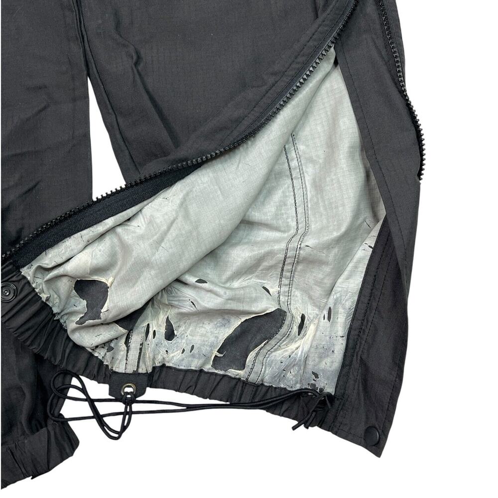 LL Bean VTG 90s Tearaway Ski Pants Adjustable Waist FLAW Black Mens Medium Reg - Picture 4 of 9